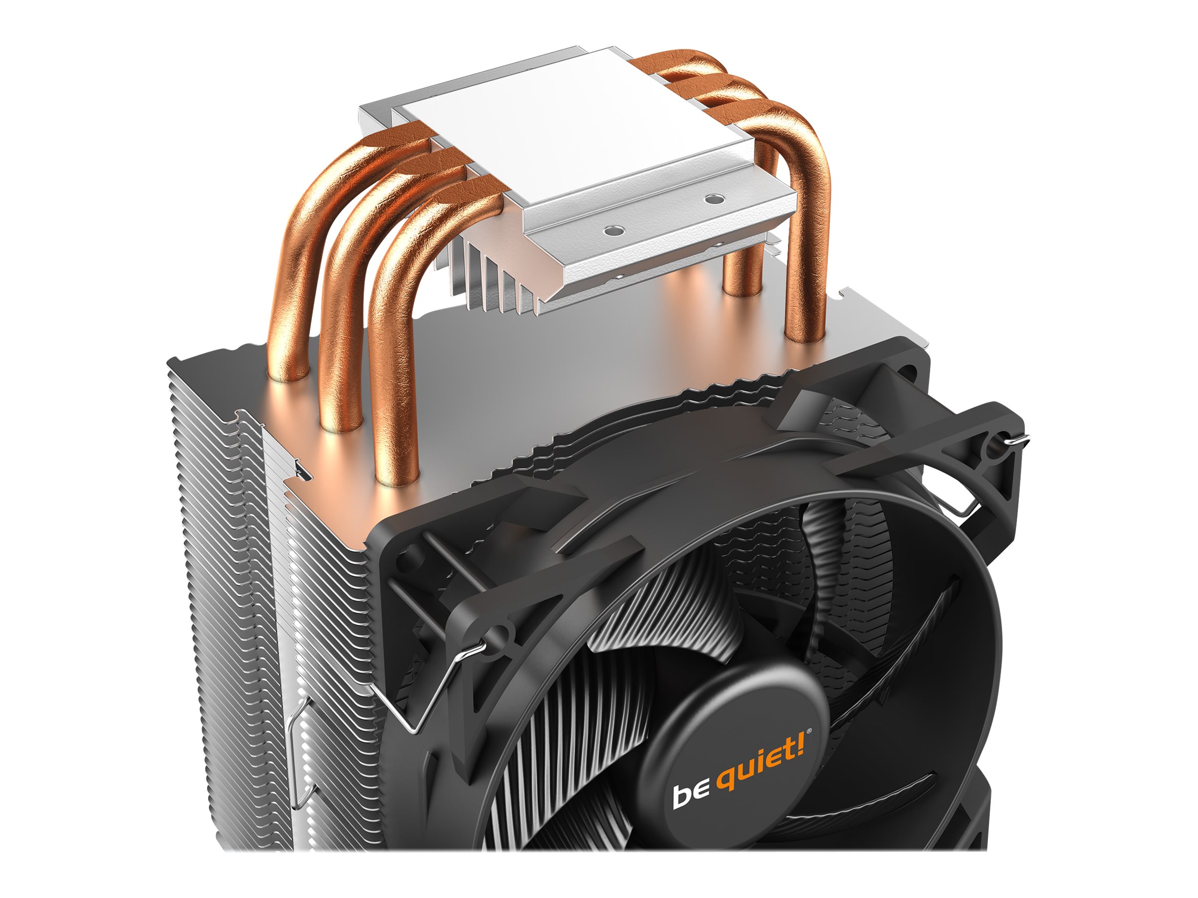 Be Quiet! Pure Rock Slim 2 - Prozessor-Luftkühler - (für: LGA1150, LGA1151, LGA1155, LGA1200, LGA1700, AM4, AM5)Aluminium mit Aluminium/Kupfer-Sockel - 92 mm - Silber