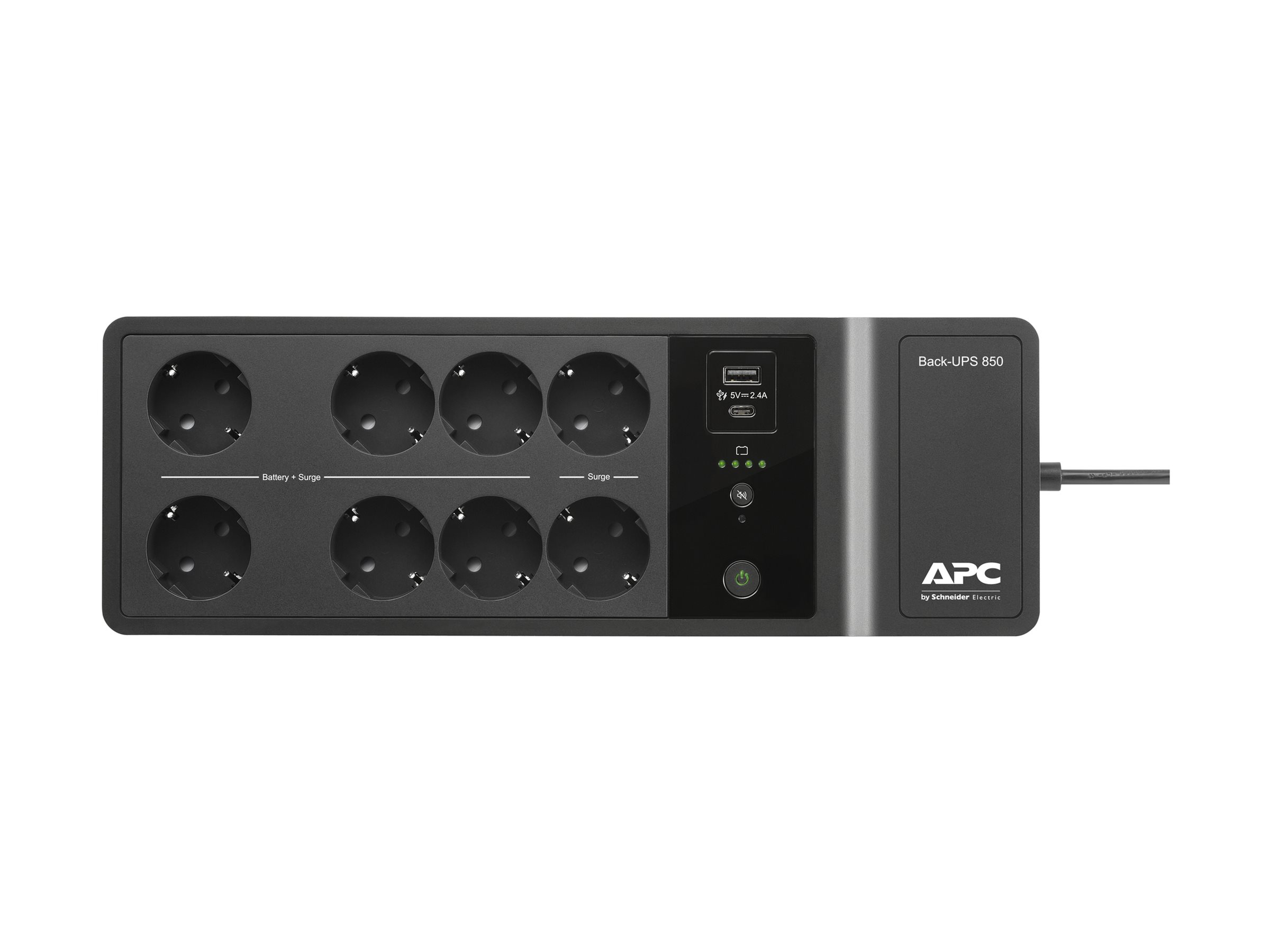 APC Back-UPS BE850G2-GR - USV - Wechselstrom230 V - 520 Watt - 850 VA - Ausgangsanschlüsse: 8 - Schwarz
