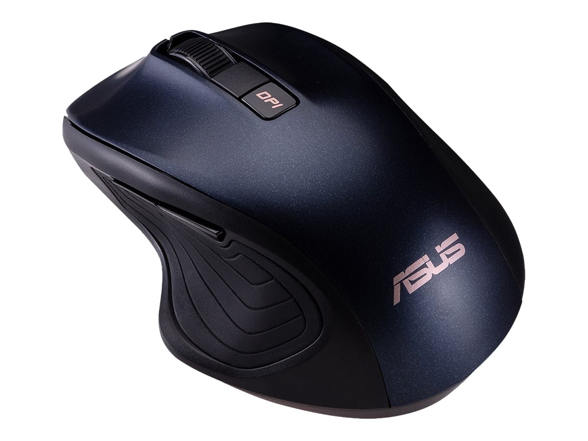 ASUS MW202 - Maus - optisch - 6 Tasten - kabellos - 2.4 GHz - kabelloser Empfänger (USB)nachtblau - für ASUSPRO P1; P2; P3; ExpertBook B9; P2