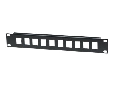 Intellinet 10-Port Patchpanel, unbestückt, 10", 1 HE, schwarz - Blindabdeckung - Rack montierbar - Schwarz, RAL 9005 - 1U - 25.4 cm (10")10 Ports