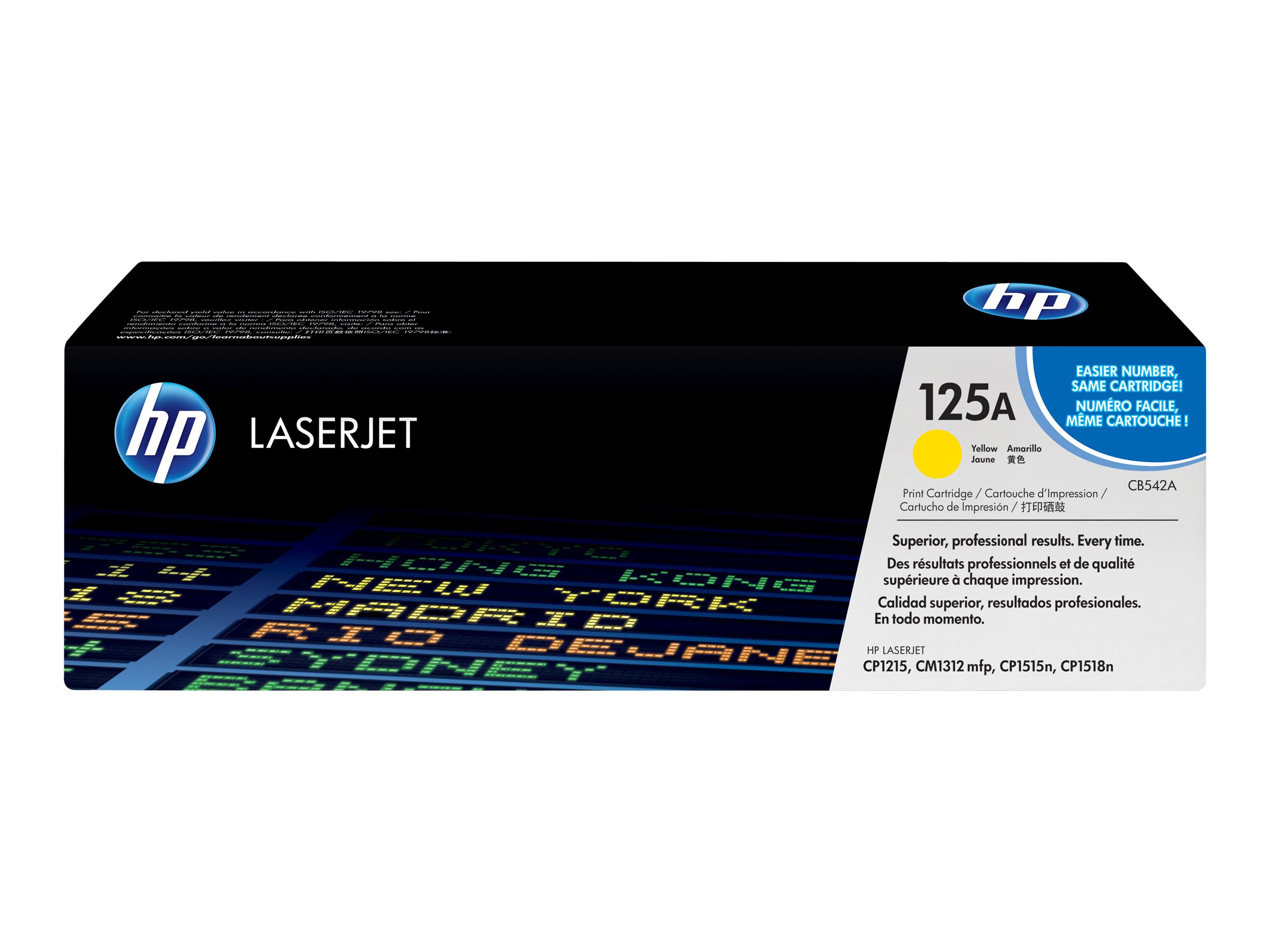 HP 125A - Gelb - original - LaserJet - Tonerpatrone (CB542A)für Color LaserJet CM1312 MFP - CP1215 - CP1217 - CP1515n - CP1518ni