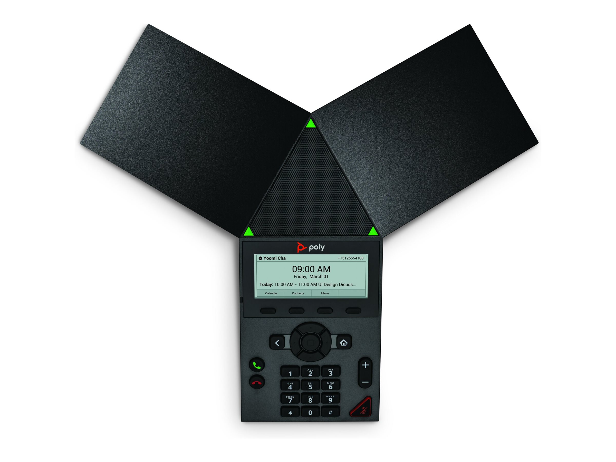 Poly HP Poly Trio 8300 - VoIP-Konferenztelefon - mit Bluetooth-Schnittstelle mit Rufnummernanzeige/Anklopffunktion - IEEE 802.11a/b/g/n (Wi-Fi)/ Bluetooth 5.0 - dreiweg Anruffunktion - SIP - SRTP - SD
