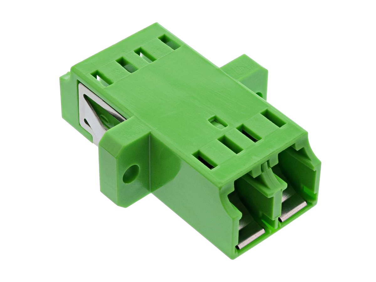 InLine LWL Kupplung - Duplex LC/LC - singlemode - grün - Keramik-Hülse - zum Einbauzu LC Duplex Single-Mode (W) - Glasfaser - Duplex - grün