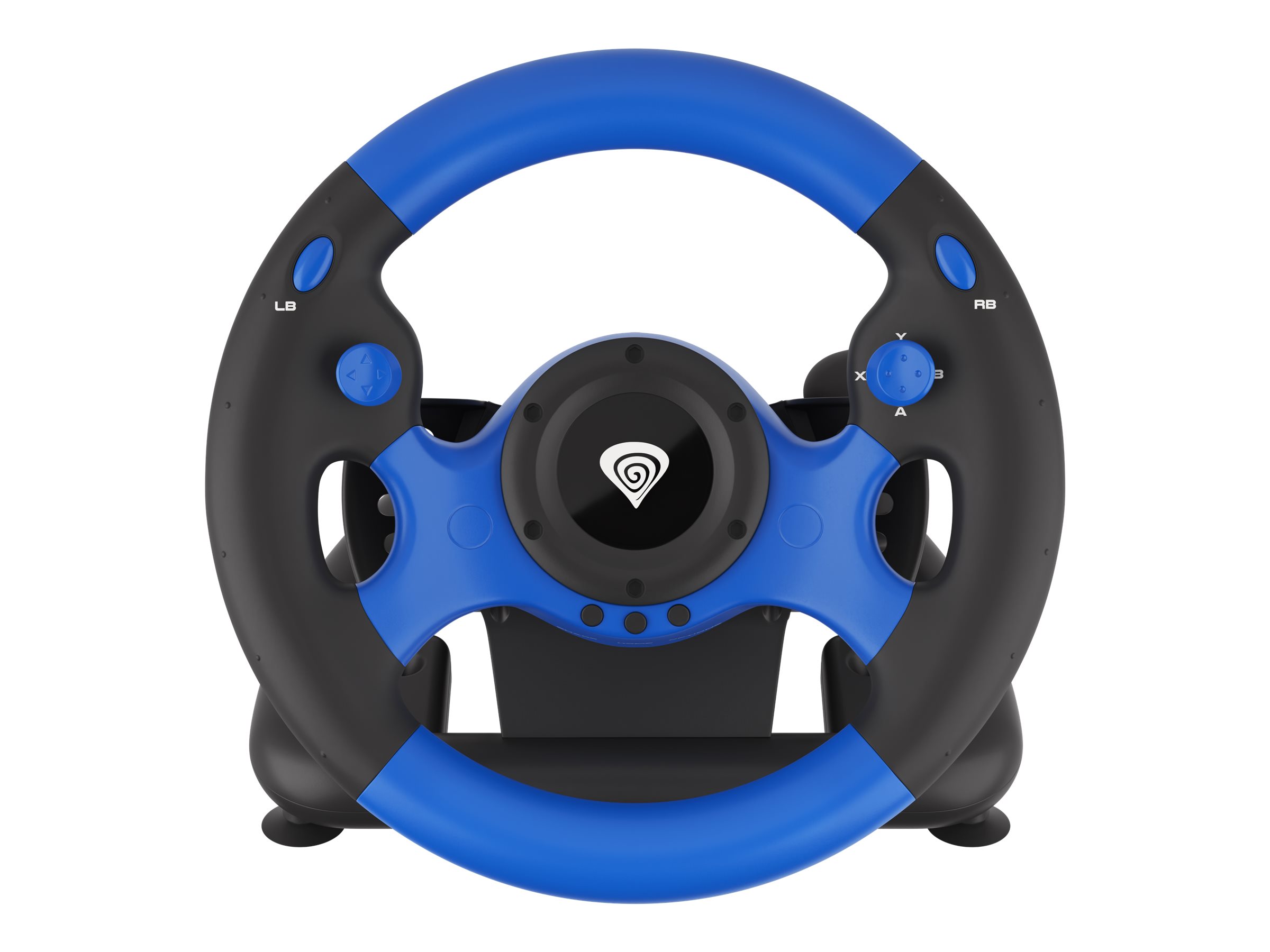 natec Genesis Seaborg 350 - Lenkrad- und Pedale-Setkabelgebunden - Schwarz - Blau - für PC - Microsoft Xbox 360 - Sony PlayStation 3 - Microsoft Xbox One - Sony PlayStation 4 - Nintendo Switch