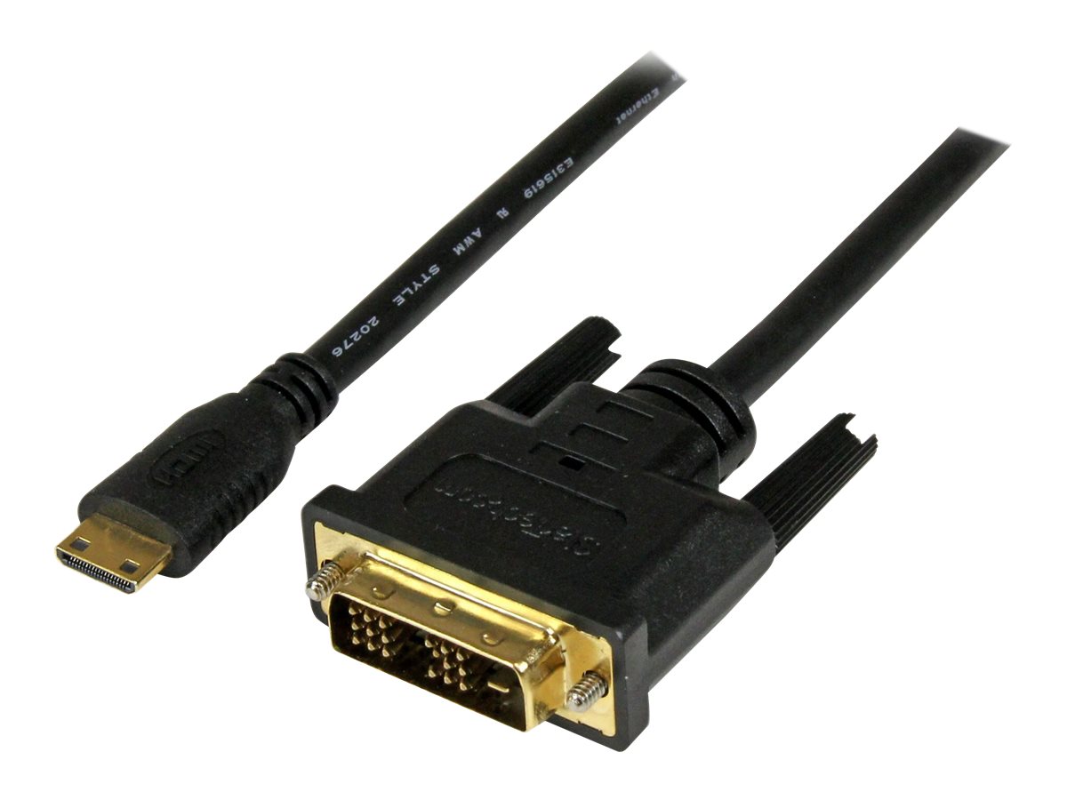 StarTech.com 2m Mini HDMI auf DVI Kabel - miniHDMI Typ-C / DVI-D Adapterkabel - St/St - Adapterkabel - DVI-D männlich zu 19 pin mini HDMI Type C männlich - 2 m - abgeschirmt - Schwarz