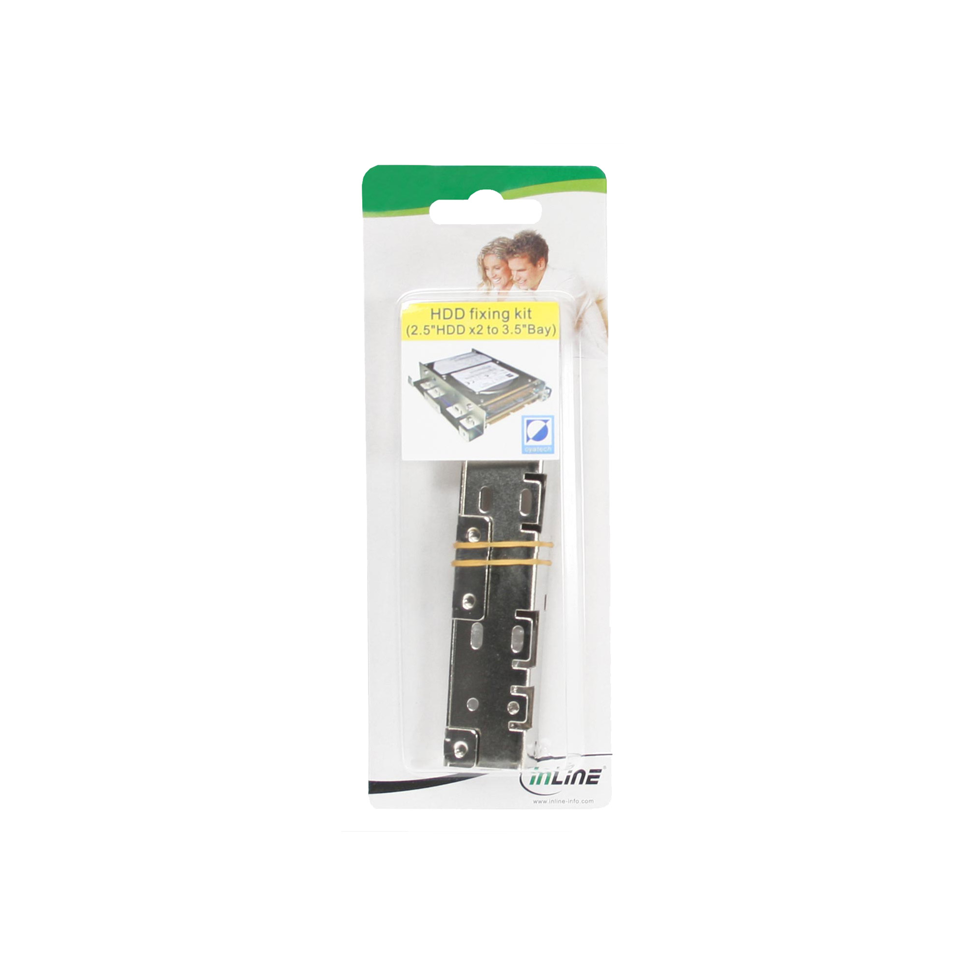 InLine HDD/SSD Einbauschienen - 2x 6,35cm (2,5") zu 8,89cm (3,5") - silberHDD/SSD Einbauschienen - 2x 6,35cm (2,5") zu 8,89cm (3,5") - silber