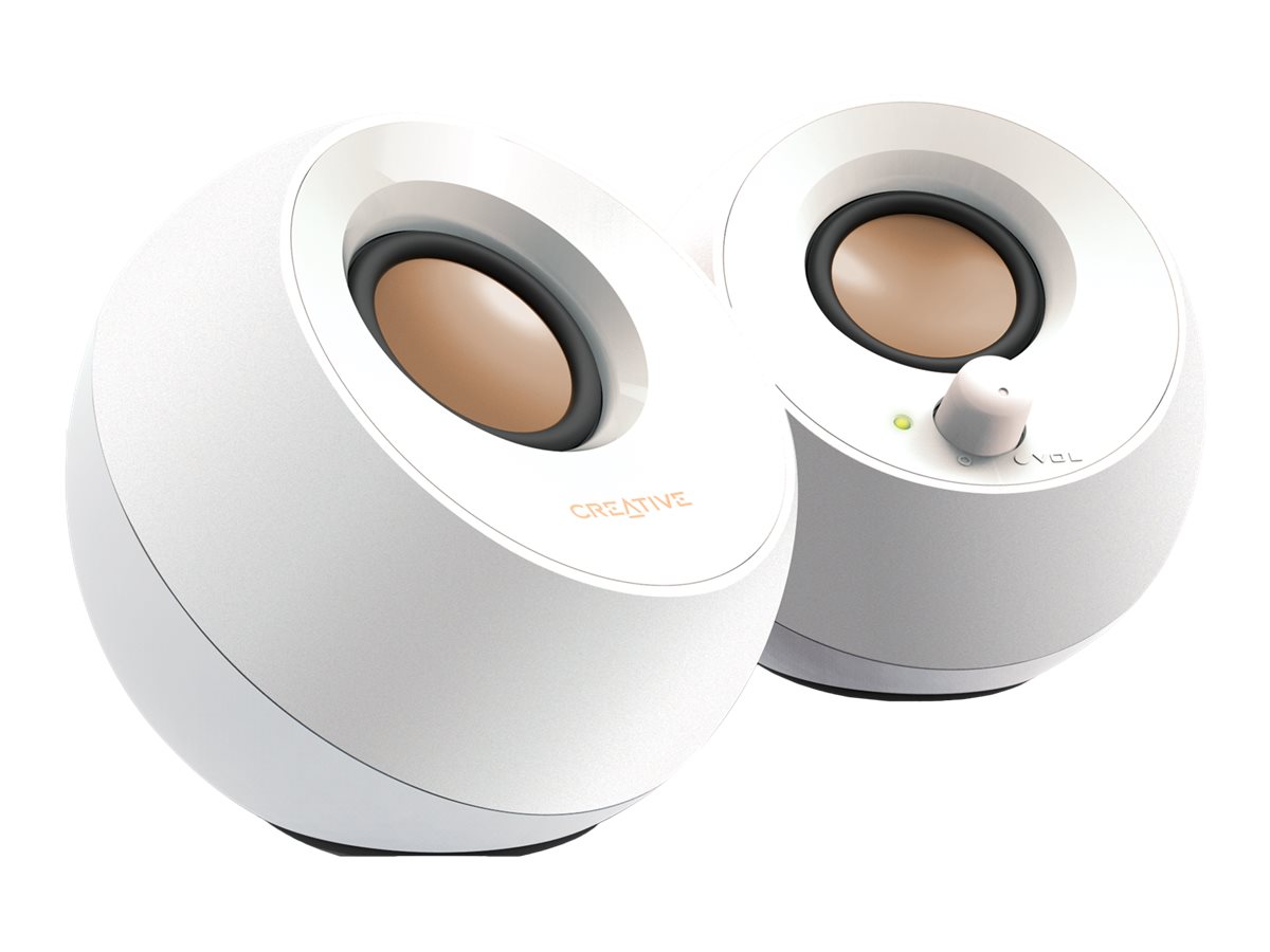 Creative Labs Creative Pebble - Lautsprecher - für PC - 4.4 Watt (Gesamt)weiß