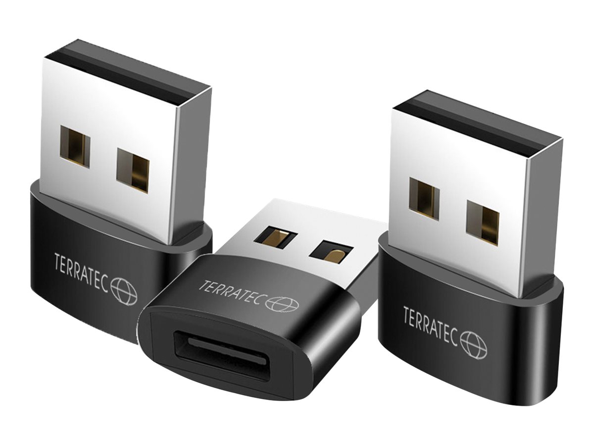 TerraTec Connect C20 - USB-Adapter - USB Typ A (M)zu USB-C (W) - USB 3.1 (Packung mit 3)