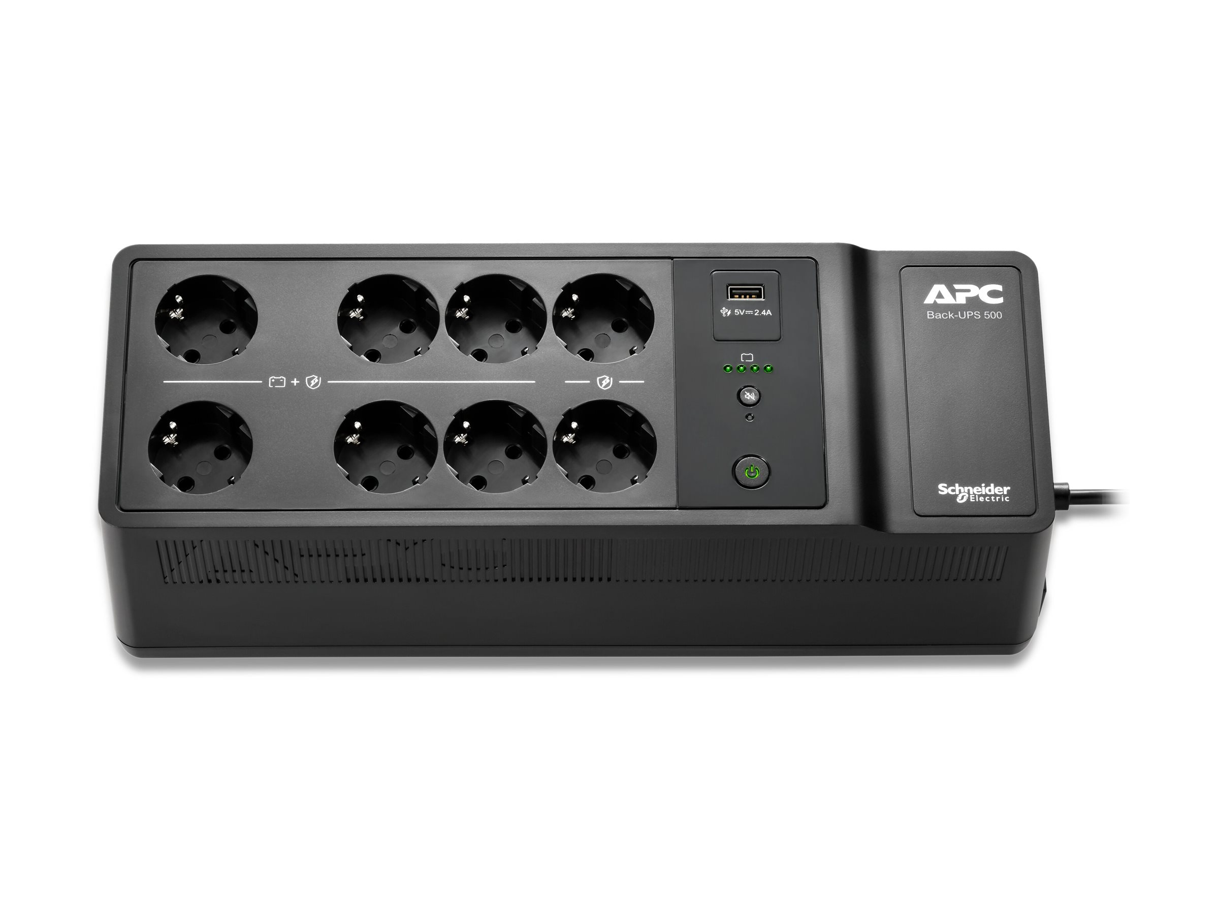 APC Back-UPS - USV (Wandmontage / Aufputzmontage)Wechselstrom 230 V - 300 Watt - 500 VA - Ausgangsanschlüsse: 8