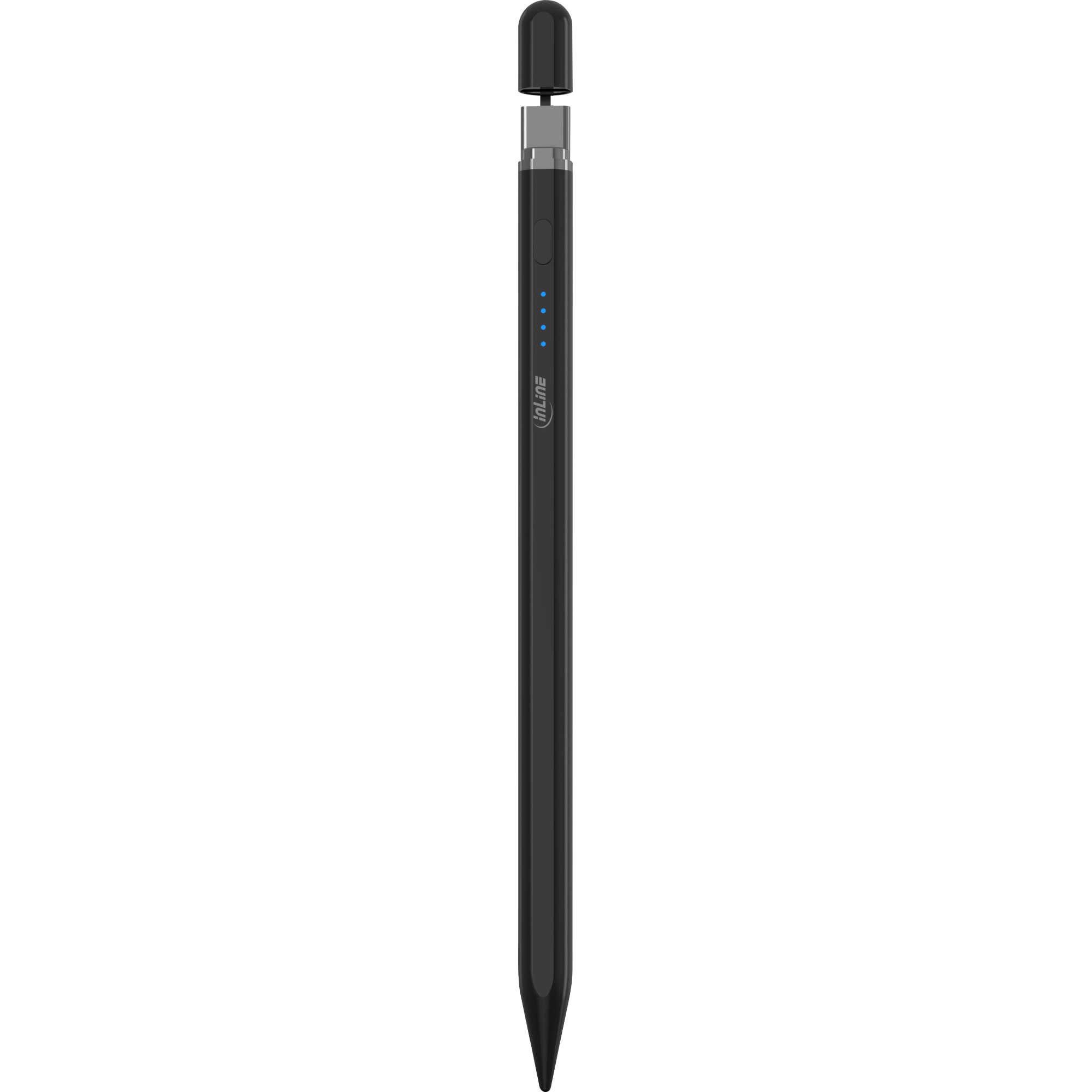 InLine Stylus - Tabletstift für Apple iPads - mit Akku - USB-C - schwarzHängebox