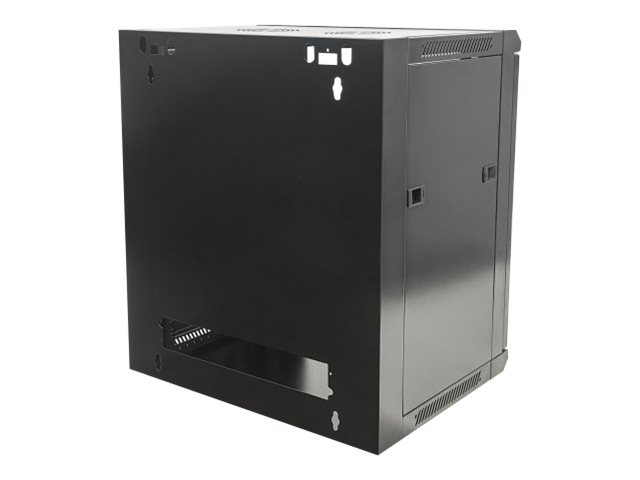 Intellinet Network Cabinet, Wall Mount (Standard), 6U, Usable Depth 260mm/Width 510mm, Black, Flatpack, Max 60kg, Metal & Glass Door, Back Panel, Removeable Sides, Suitable also for use on desk or flo