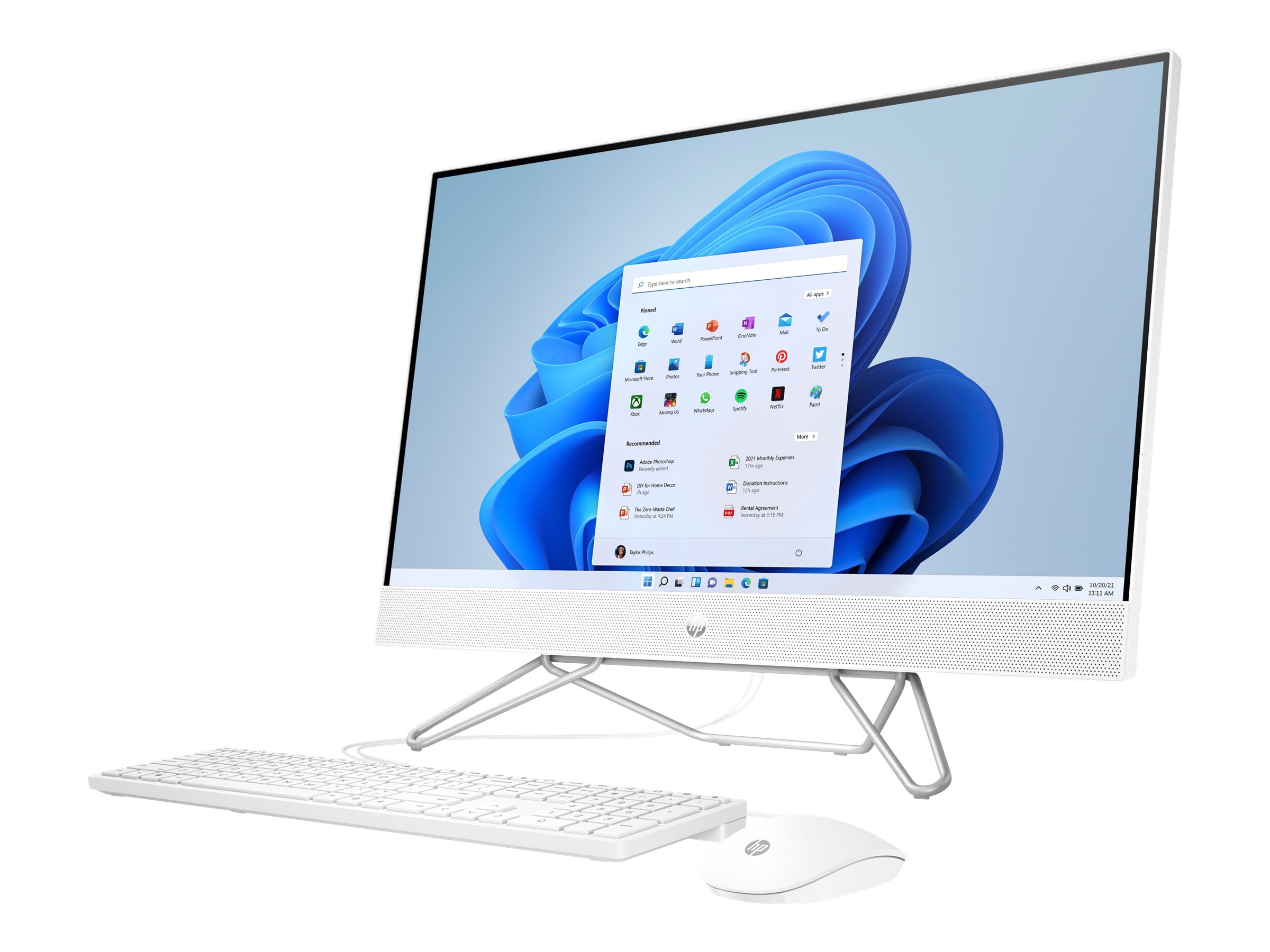 HP 24-cb1003ng - All-in-One (Komplettlösung) - Ryzen 5 5625U - RAM 8 GB - SSD 512 GB - NVMe, HP Value - Radeon Graphics - 1GbE - WLAN: 802.11a/b/g/n/ac, Bluetooth 5.0 - Win 11 Home - Monitor: LED 60.5 cm (23.8")