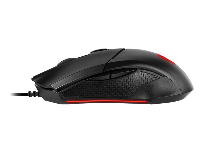 MSI Clutch GM08 - Maus - rechts- und linkshändigoptisch - 6 Tasten - kabelgebunden - USB - Schwarz