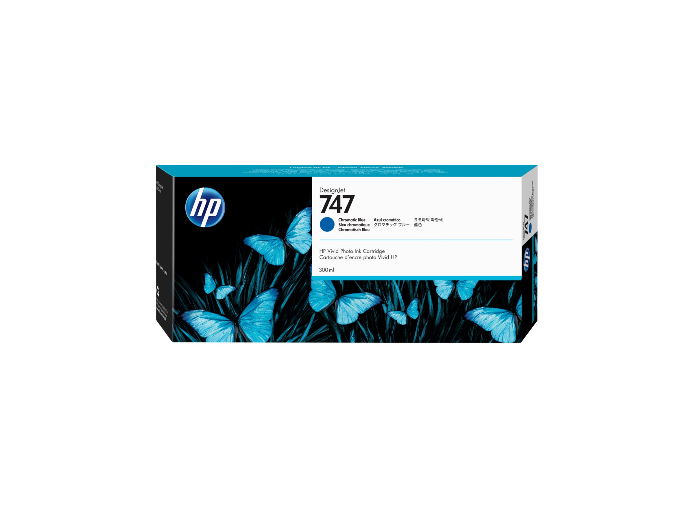 HP 747 - 300 ml - Chromatic Blue - originalDesignJet - Tintenpatrone - für DesignJet Z9+ PostScript - Z9+dr - Z9+dr PostScript