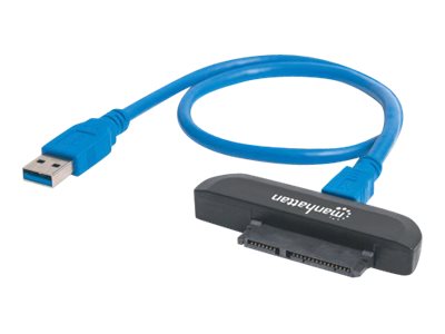Manhattan USB-A to SATA 2.5" Adapter Cable, 42cm, Male to Male, 5 Gbps (USB 3.2 Gen1 aka USB 3.0)Supports 48-bit LBA - SuperSpeed USB -  - Blister - Speicher-Controller - SATA 6Gb/s - USB 3.0