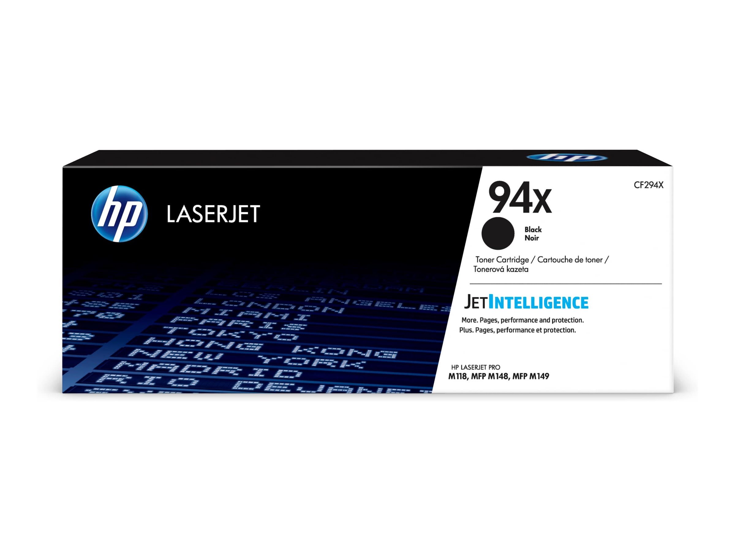 HP 94X - Schwarz - original - LaserJet - Tonerpatrone (CF294X)für LaserJet Pro M118dw - MFP M148dw - MFP M148fdw