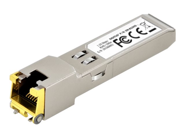 DIGITUS 1,25 Gbps Kupfer SFP-Modul, RJ451GbE - 100Base-TX - 10Base-T - 1000Base-T - RJ-45 - bis zu 100 m