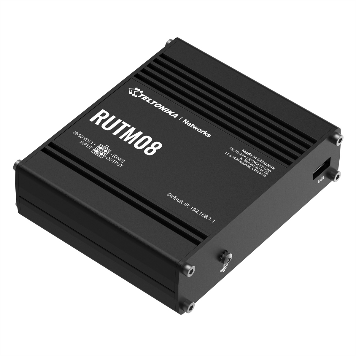 Teltonika RUTM08 - Router 3-Port-Switch - 1GbE, IEEE 802.3u, PPPan DIN-Schiene montierbar - wandmontierbar - oberflächenmontierbar