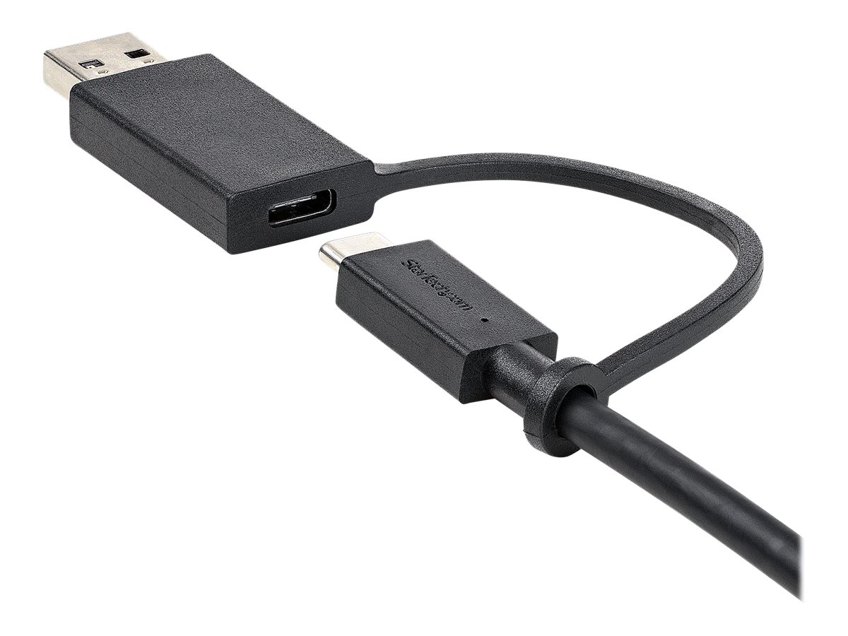 StarTech.com StarTech 1m USB-C Kabel mit USB-A Adapter Dongle - Hybrid 2-in-1 USB-C Kabel mit USB-A - USB-C auf USB-C (10Gbit/s - 100W PD)USB-A auf USB-C (5 Gbit/s) (USBCCADP) - USB-Kabel - USB-C (M)