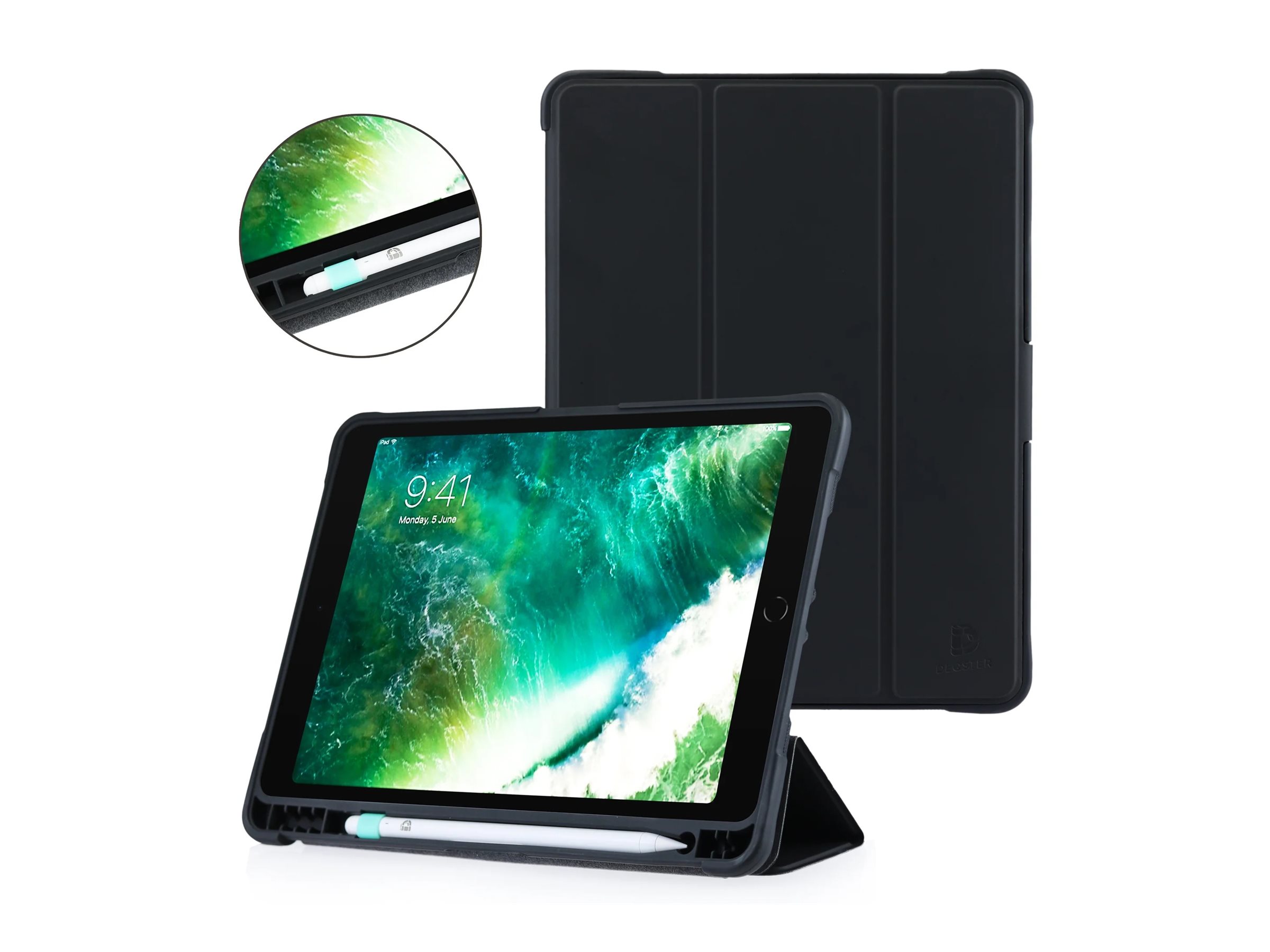 DEQSTER RT2 - Flip-Hülle für Tablet - widerstandsfähig - Polyurethan, Polycarbonat - Schwarz - für Apple 13-inch iPad Pro (M4)Rugged Case iPad Pro 13" - 288 x 229 x 12.7 mm - 430.6g - Schwarz