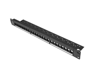 Lanberg PPKS-1024-B - Patchpanel (Blindblech) - Rack montierbar - Schwarz - 1U - 48.3 cm (19")24 Ports