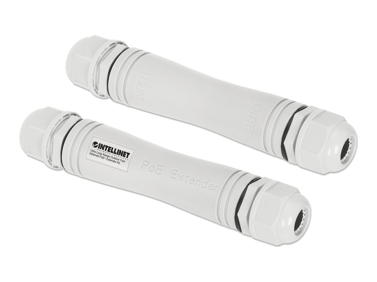 Intellinet Netzwerk-/Stromextender - 100Mb LAN - 10Base-T, 100Base-TX - bis zu 1 km (Packung mit 2)Ethernet - Power over Ethernet - RJ-45 - Außenbereich - 3 HE