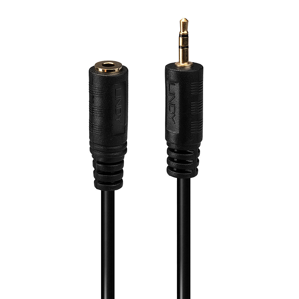 Lindy Premium - Audio-Adapter - mini-phone stereo3.5 mm weiblich zu Stereo Mikro-Stecker männlich - 20 cm - abgeschirmt - Schwarz