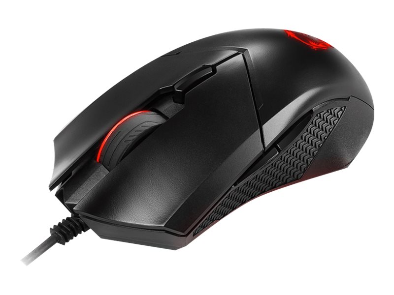 MSI Clutch GM08 - Maus - rechts- und linkshändigoptisch - 6 Tasten - kabelgebunden - USB - Schwarz