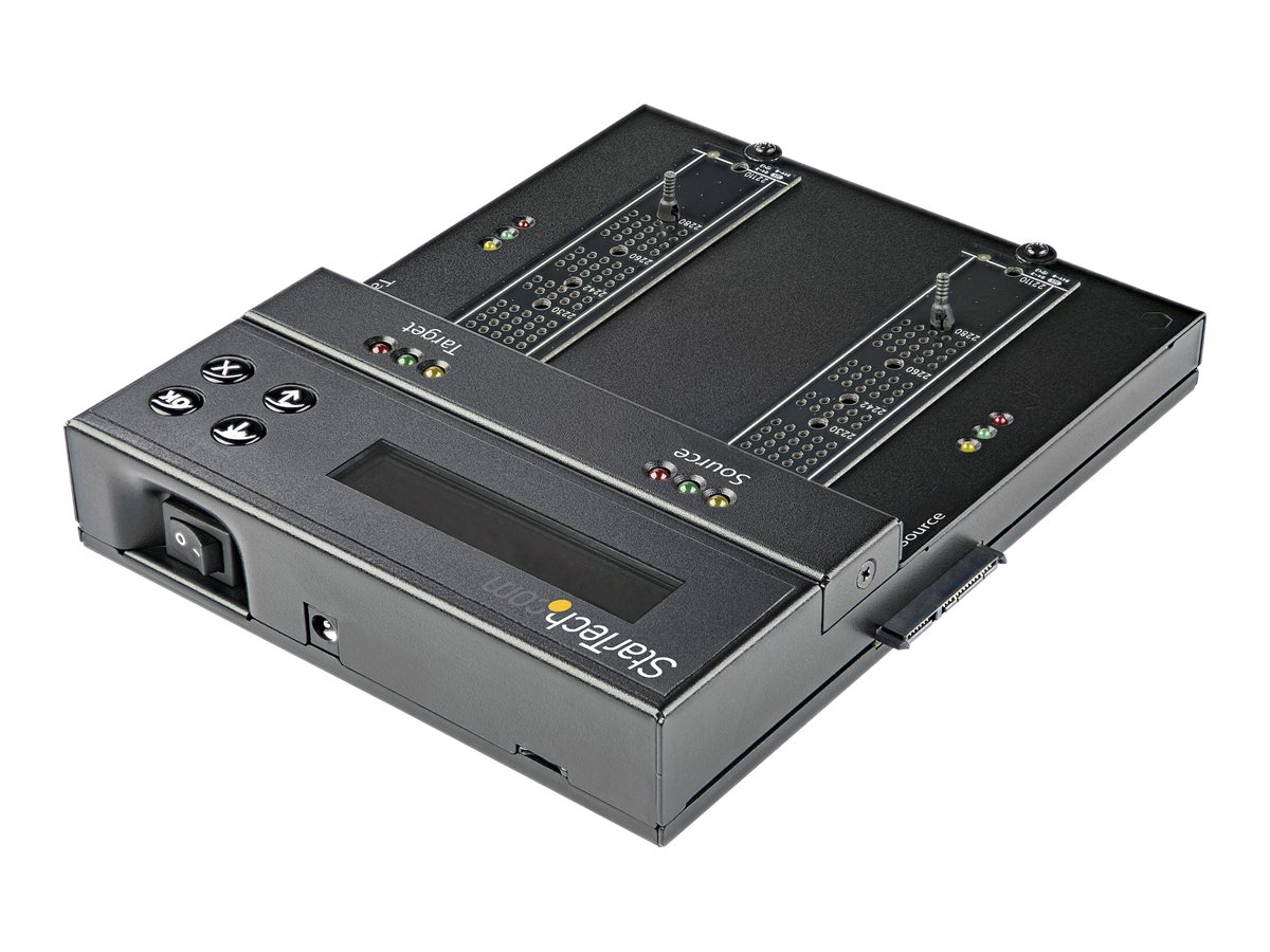 StarTech.com Selbständiger M.2 SATA & M.2 NVMe Duplikator und Löscher - SATA/SSD Festplatten klonen/löschen für M.2 PCIe AHCI/NVMe, M.2 SATA, 2.5/3.5" SATA Laufwerke - HDD cloner, TAA (SM2DUPE11)Solid