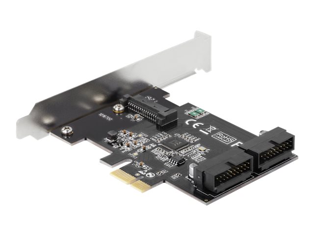Delock PCI Express Card to 2 x internal USB 3.0 Pin Header - USB-Adapter - PCIe 2.0 - USB 3.0 (intern)x 2