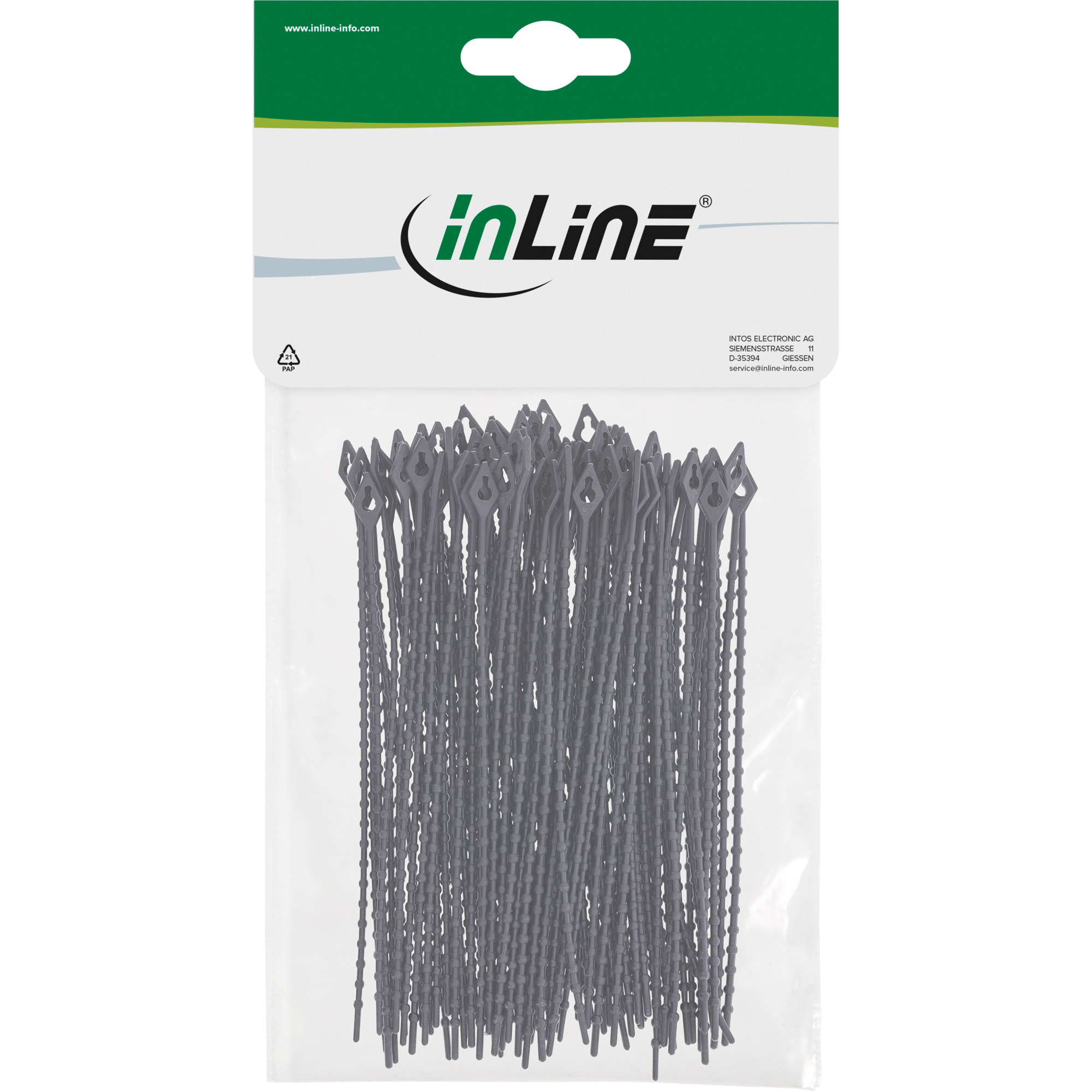 InLine Kabelbinder Kugelbinder schwarz - Länge 100mm - 100 Stückmit 100)