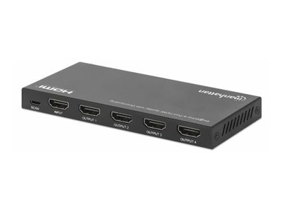 Manhattan HDMI Splitter - Video-/Audio-Splitter4K - 60 Hz - mit Downscaling - 4 x HDMI - Desktop