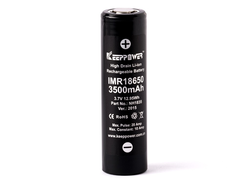 ALLNET IMR18650, Wiederaufladbarer Akku, 3,7 V, 2 Stück(e), 3500 mAh, Schwarz, Silber, CE, RoHS