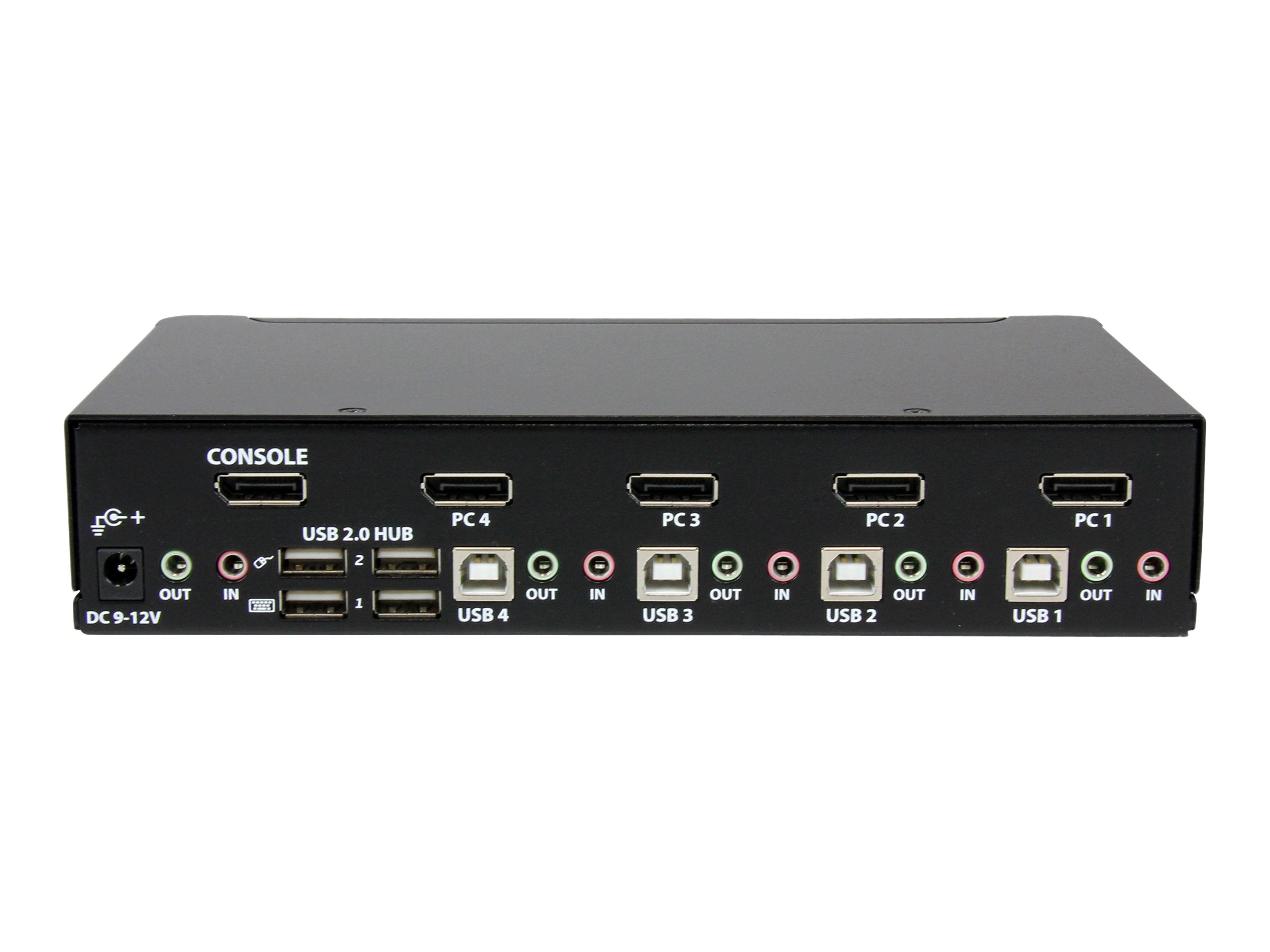 StarTech.com 4 Port DisplayPort USB KVM Switchmit Audio - DisplayPort Desktop KVM Umschalter mit USB Hub - 4xUSB Buchse 4xDP Buchse - KVM-/Audio-/USB-Switch - 4 x KVM/Audio/USB - 1 lokaler Benutzer -