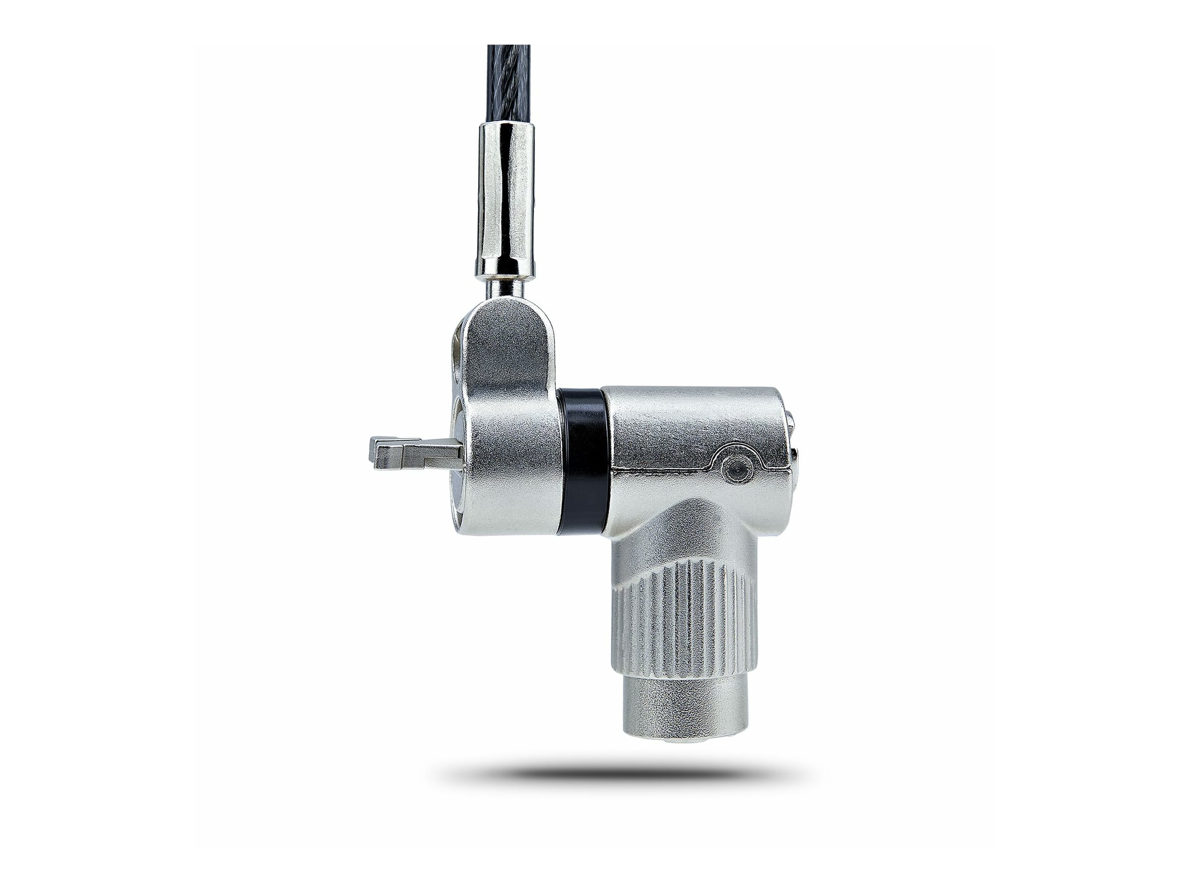 StarTech.com 3-in-1 Laptop Lock Compatible w/NobleWedge/Nano/K-Slot - Sicherheitskabelschloss - schwarz & silber - 2 m - TAA-konform