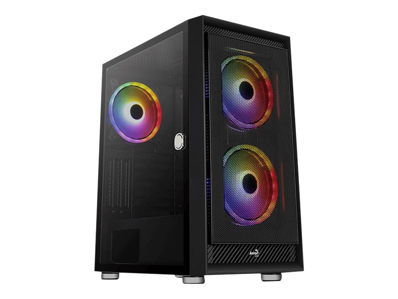 AEROCOOL ADVANCED TECHNOLOGIES AeroCool Graphite - Mid tower - ATX - Seitenteil mit Fenster (gehärtetes Glas)