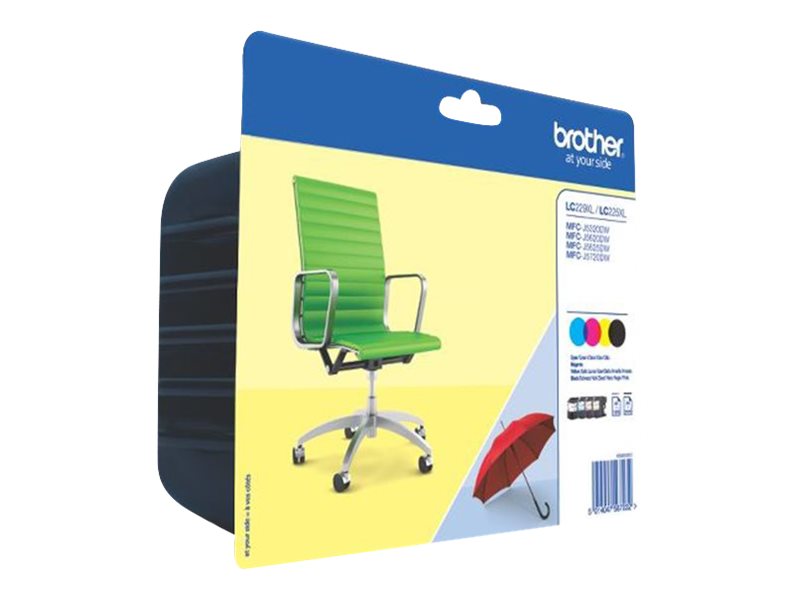 HP Brother LC229XLVALBP - 4er-Pack - Schwarz, GelbCyan - Magenta - original - Blisterverpackung - Tintenpatrone - für Brother MFC-J5320DW - MFC-J5625DW