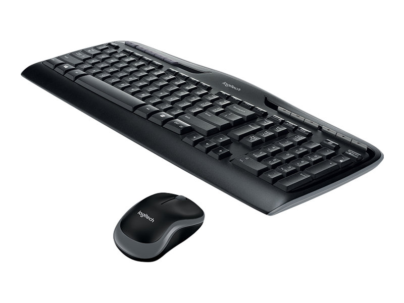 Logitech Wireless Combo MK330 - Tastatur-und-Maus-Setkabellos - 2.4 GHz - US International - Schwarz