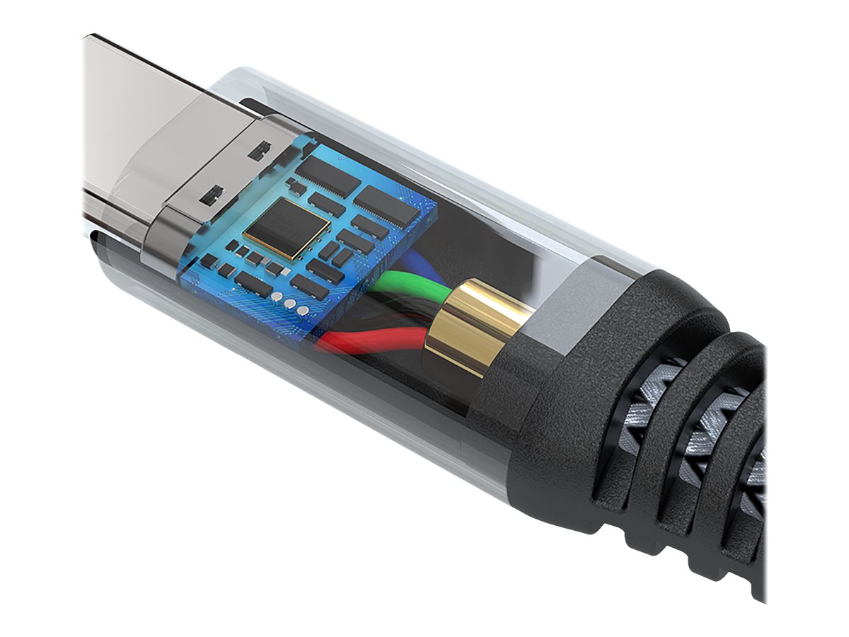 4smarts PremiumCord - USB-Kabel - 24 pin USB-C (M)zu 24 pin USB-C (M) - USB 2.0 - 20 V - 5 A - 1.5 m - USB-Stromversorgung (100 W) - Schwarz