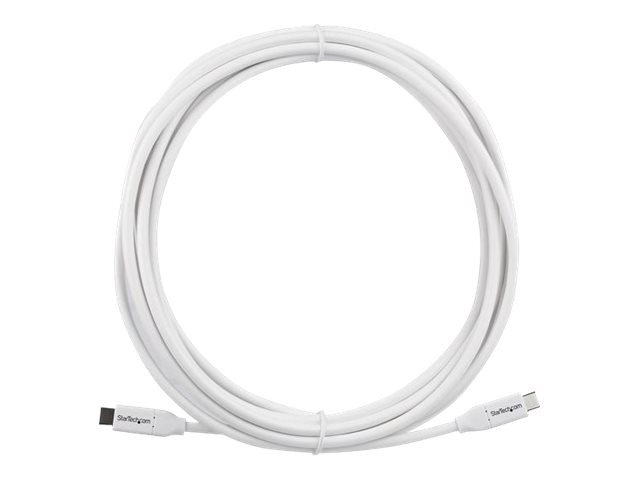 StarTech.com StarTech USB C to USB C Cable - 13 ft / 4m - 5A PD - M/M - White - USB 2.0 - USB-IF Certified - USB Type C Cable - USB C Charging Cable (USB2C5C4MW)USB-Kabel - USB-C (M) zu USB-C (M) - US