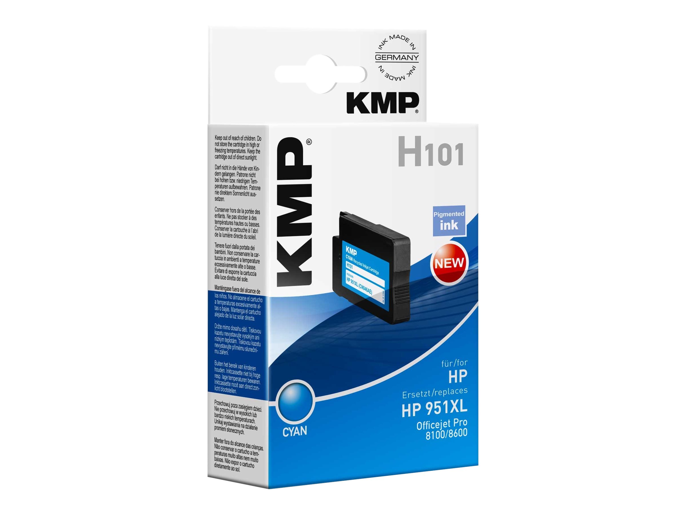 KMP H101 - 30 ml - Cyan - kompatibel - Tintenpatrone (Alternative zu: HP 951XL)für HP Officejet Pro 251dw - 276dw - 8100 - 8600 - 8610 - 8620 - 8630