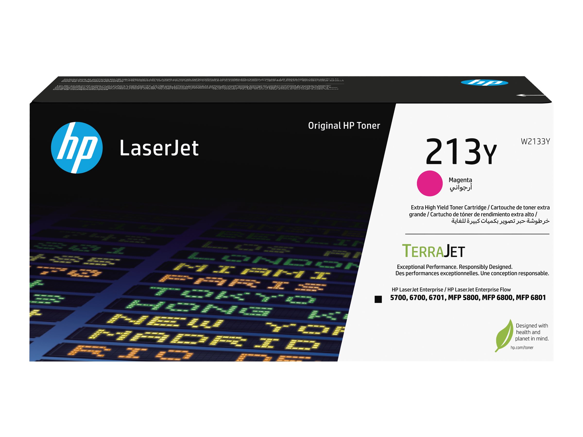 HP 213Y - Besonders hohe Ergiebigkeit - Magenta - original - LaserJet - Tonerpatrone (W2133Y)für Color LaserJet Enterprise 5700dn - 6700dn - MFP 6800dn