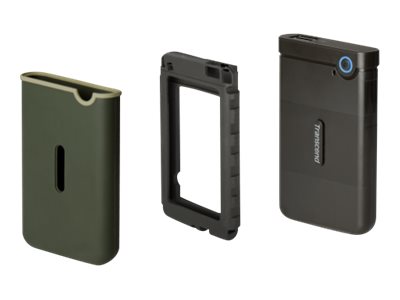 Transcend StoreJet 25M3 - Festplatte - 2 TB - extern (tragbar)2.5" (6.4 cm) - USB 3.1 Gen 1 - 256-Bit-AES - Iron Gray