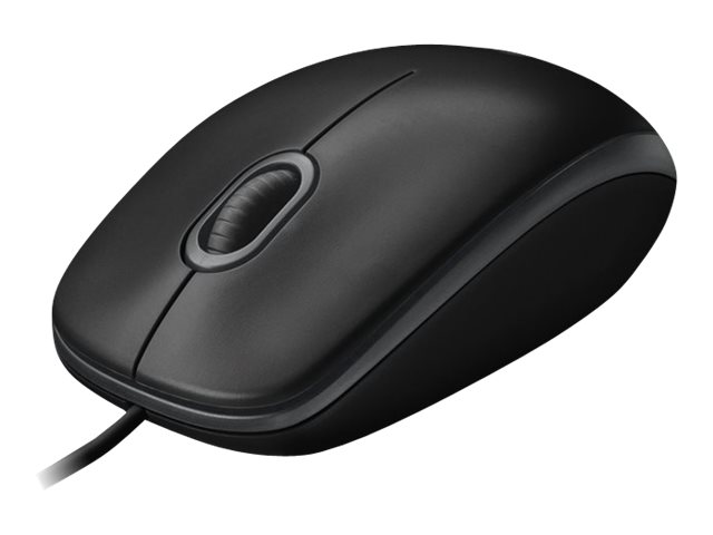 Logitech B100 - Maus - rechts- und linkshändigoptisch - 3 Tasten - kabelgebunden - USB - Schwarz