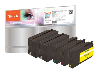 Peach Spar Pack Plus - 5er-Pack - XL-Kapazität - Schwarz, Gelb, Cyan, Magenta - kompatibel - Tintenpatrone (Alternative zu: HP 950XL, HP 951XL)für HP Officejet Pro 251dw - 276dw - 8100 - 8600 - 8610 -