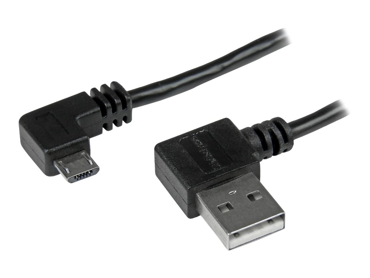 StarTech.com StarTech Micro USB Kabel mit rechts gewinkelten Anschlüssen - Stecker/Stecker - 1m - USB A zu Micro B Anschlusskabel - USB-Kabel - Micro-USB Typ B (M)zu USB (M) - USB 2.0 - 1 m - rechtwin
