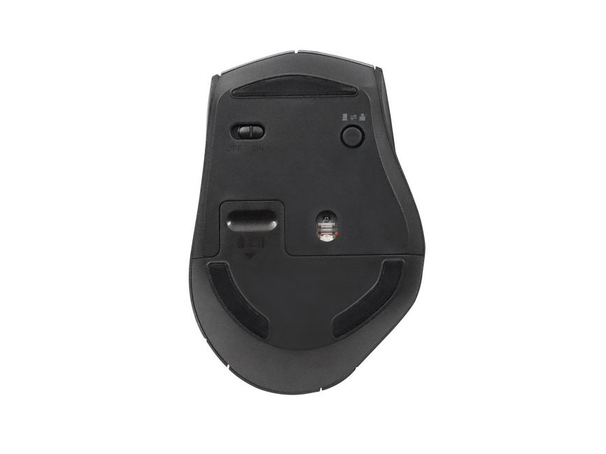 Equip Maus - ergonomisch - optisch - 6 Tastenkabellos - 2.4 GHz - USB / USB-C Wireless-Empfänger - Schwarz - Hängebox