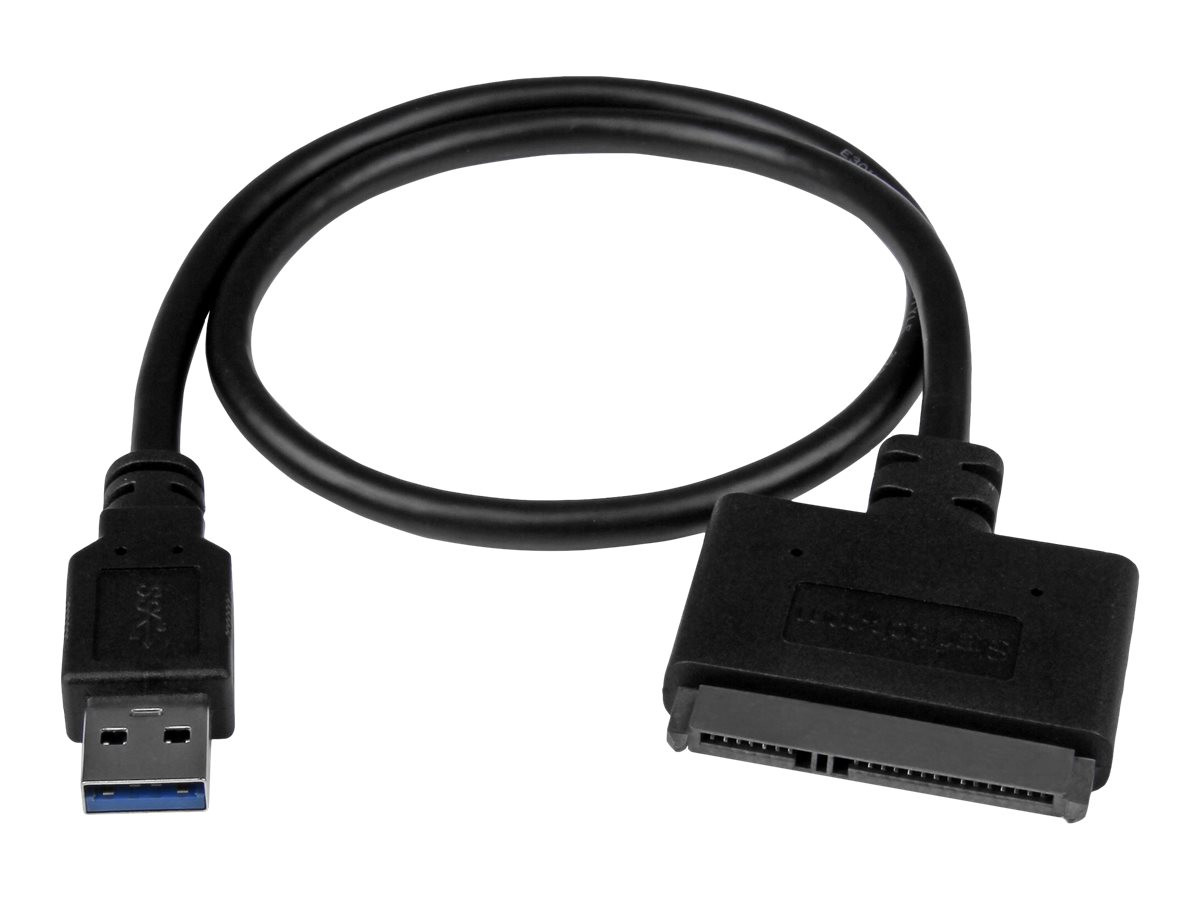 StarTech.com USB 3.1 auf 2,5 (6,4cm) SATA III Adapter Kabel mit UASP - USB 3.1 zu SATA SSD/HDD Konverter / Adapterkabel - Speicher-Controller - 2.5" (6.4 cm)SATA 6Gb/s - USB 3.1 (Gen 2) - Schwarz