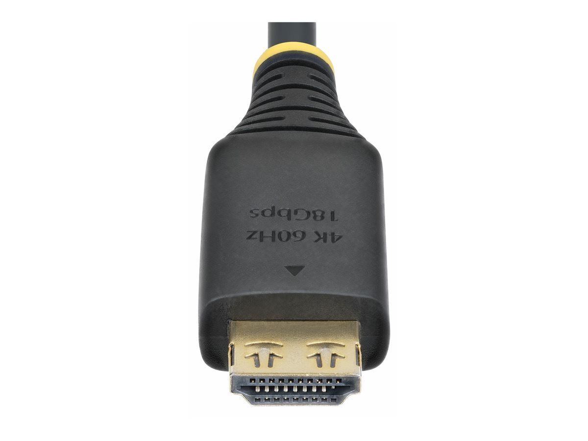 StarTech.com Startech 3ft High Speed HDMI Cable w/Gripping Connectors, 4K 60HzHohe Geschwindigkeit - HDMI-Kabel mit Ethernet - HDMI männlich zu HDMI männlich - 90 cm - abgeschirmt - Schwarz - halogenf