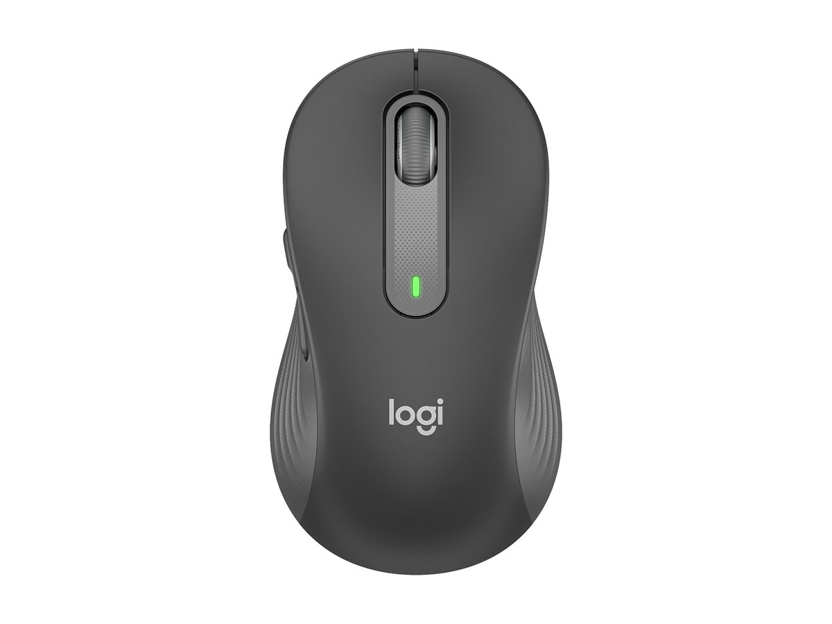 Logitech Signature M650 Large - Maus - großeGröße - optisch - 5 Tasten - kabellos - 2.4 GHz - Bluetooth - Logitech Logi Bolt USB-Empfänger - Graphite